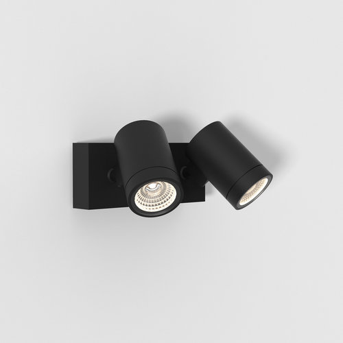 Astro Wall lamp IP65 Bayville Twin Spot Black textured Astro Wall lamp IP65 Bayville Twin Spot Black textured