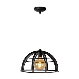 Lucide DIKRA - Hanging lamp - Ø 40 cm - 1xE27 - Black - 76464/01/30