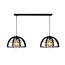 Lucide DIKRA - Hanging lamp - 2xE27 - Black - 76464/02/30