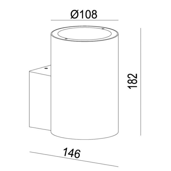 VOLANTIS - Wandspot Buiten - 1xE27 - IP54 - Zwart - 27807/01/30
