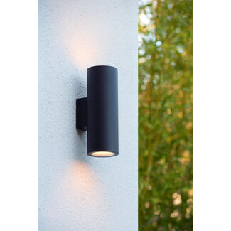 Lucide VOLANTIS - Spot mural Exterieur - 2xE27 - IP54 - Noir - 27807/02/30