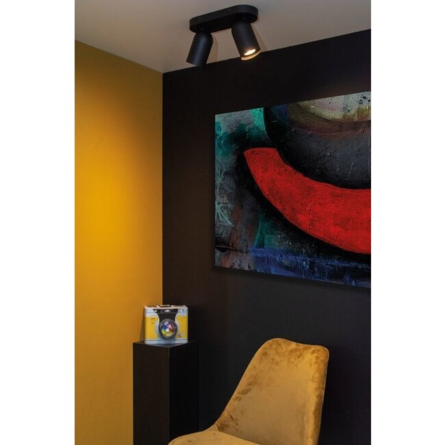 PUNCH - Ceiling spotlight - 2xGU10 - Black - 13958/02/30