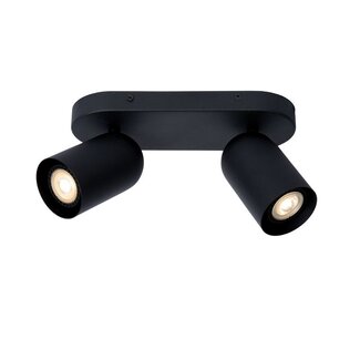 Lucide PUNCH - Spot plafond - 2xGU10 - Noir - 13958/02/30