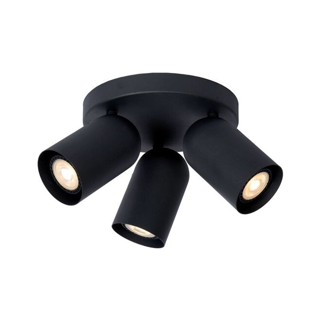 PUNCH - Spot plafond - Ø 21 cm - 3xGU10 - Noir - 13958/13/30