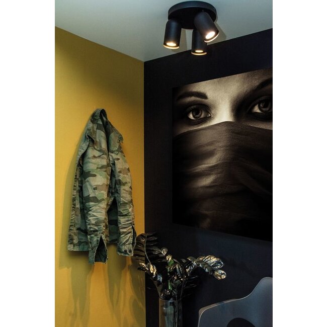 PUNCH - Ceiling spotlight - Ø 21 cm - 3xGU10 - Black - 13958/13/30