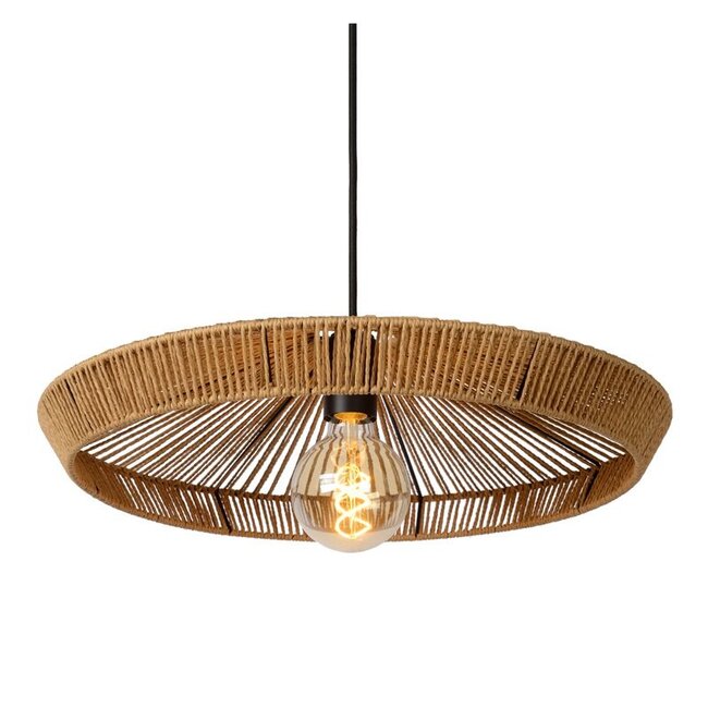 YUNKAI - Hanging lamp - Ø 50 cm - 1xE27 - Light wood - 10413/50/72