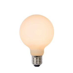 Lucide G80 - Filament lamp - Ø 8 cm - LED Dimb. - E27 - 1x8W 2700K - 3 StepDim - Opaal - 49066/08/61