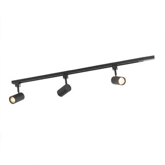 LioLights Rail system TANGI with 3 spots 1-phase black