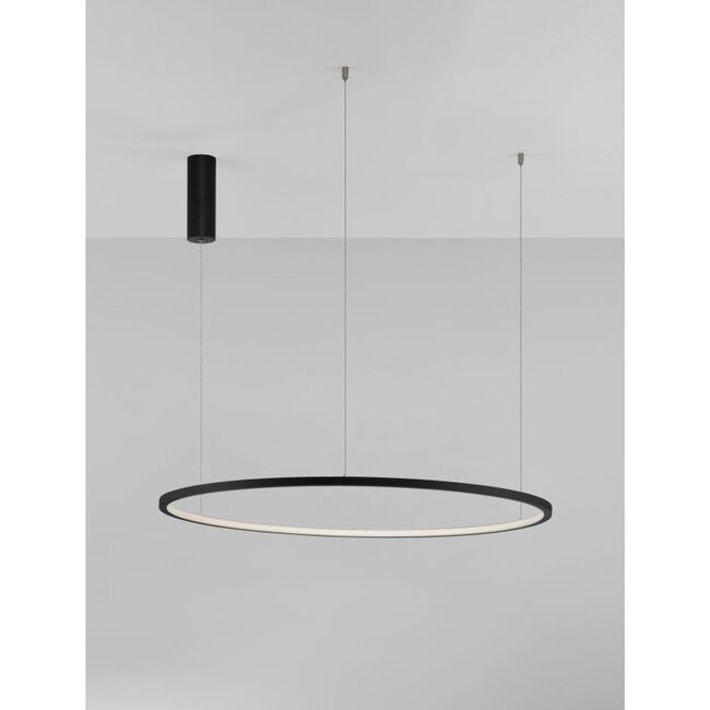 Suspension LED Tarquin noir Ø 80 x 200 cm