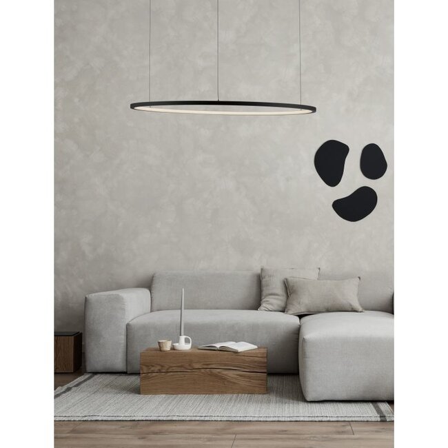 LED hanging lamp Tarquin black Ø 80 x 200 cm