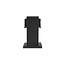 ONTARIO | Outdoor socket column | Double | IP44 | Black | 20cm