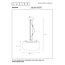 OLIVIA - Hanging lamp - Ø 50 cm - 3xE27 - Fumé - 45401/50/65