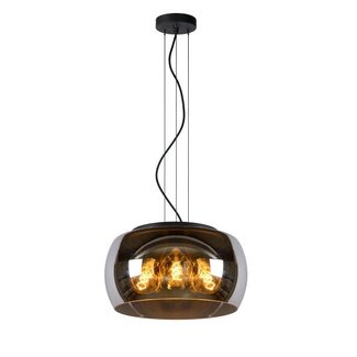 Lucide OLIVIA - Hanging lamp - Ø 40 cm - 3xE27 - Fumé - 45401/40/65