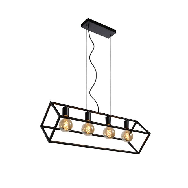 FABIAN - Pendant lamp - 4xE27 - Black - 00425/04/30