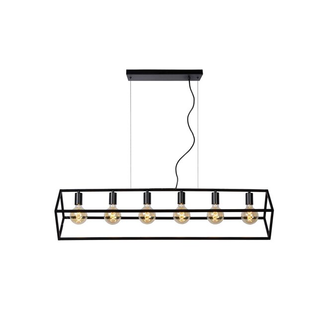 FABIAN - Hanging lamp - 6xE27 - Black - 00425/06/30