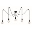 FIX MULTIPLE - Hanging lamp - 5xE27 - Black - 08408/05/30