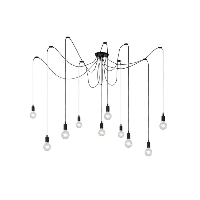 FIX MULTIPLE - Hanging lamp - 10xE27 - Black - 08408/10/30