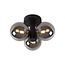 TRUDY - Plafonnier de salle de bain - Ø 28 cm - 3 x G9 - IP44 - Noir - 74116/03/30