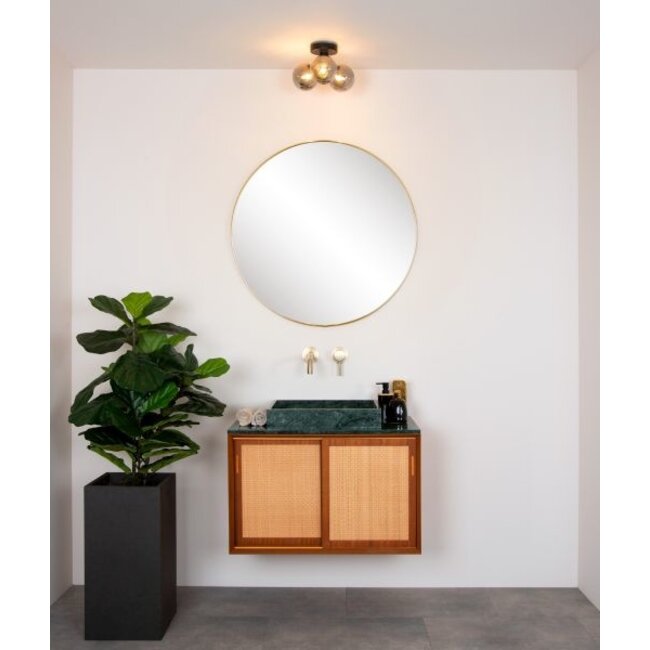 TRUDY - Plafonnier de salle de bain - Ø 28 cm - 3 x G9 - IP44 - Noir - 74116/03/30