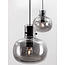 Hanging lamp CINZIA black Smoked glass 9236540