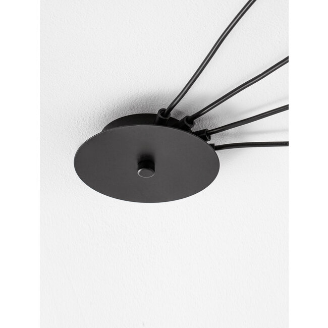 Hanglamp CINZIA zwart Gerookt glas 9236540