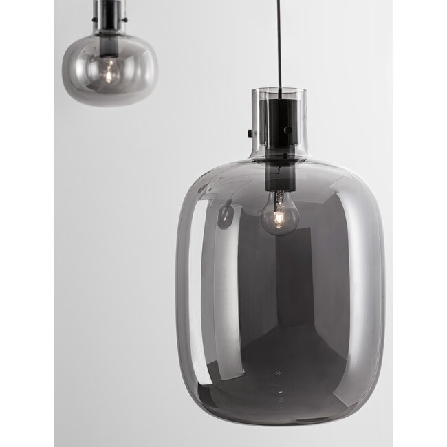 Hanging lamp CINZIA black Smoked glass 9236540