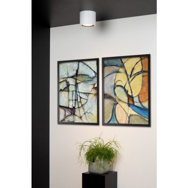 FEDLER - Spot plafond - Ø 12 cm - LED Dim to warm - GU10 - 1x12W 3000K/2200K - Blanc - 09921/12/31