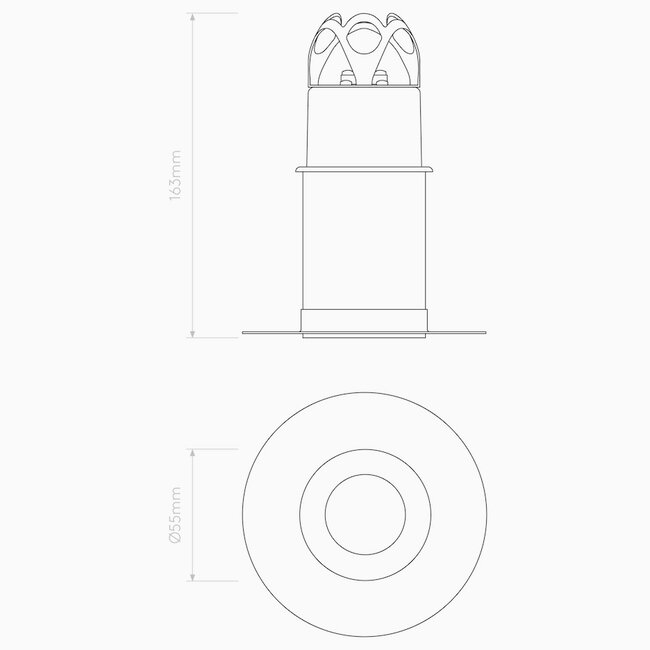 Recessed spotlight Void 55 - GU10
