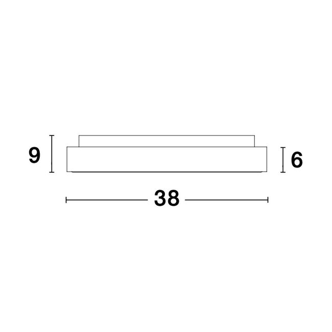 Rando Thin - plafonnier - Ø 38 x 9 cm - 30W LED DIM