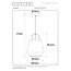 SISKA - Hanging lamp - 1xE27 - Fumé - 45403/01/65