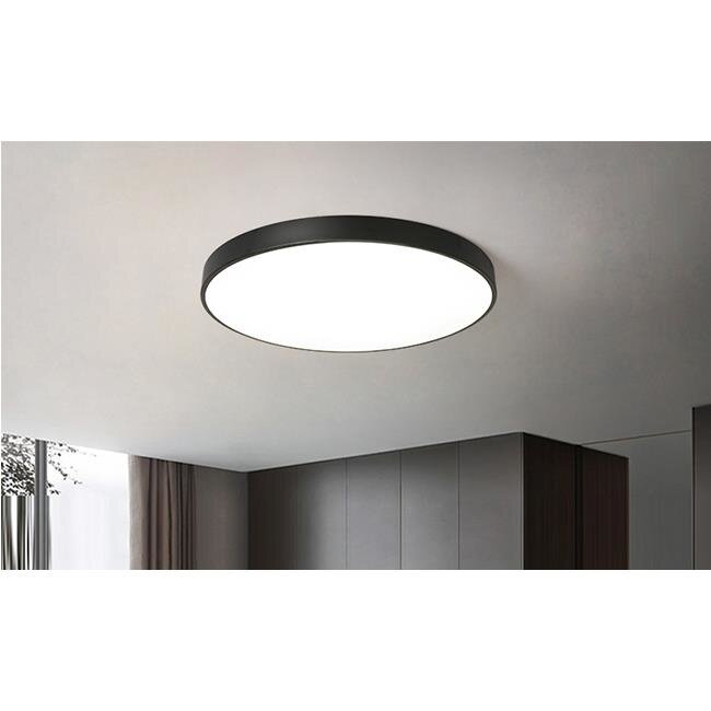 Panneau LED apparent VESNA 50 cm avec source lumineuse LED 50 W, noir - OUTLET