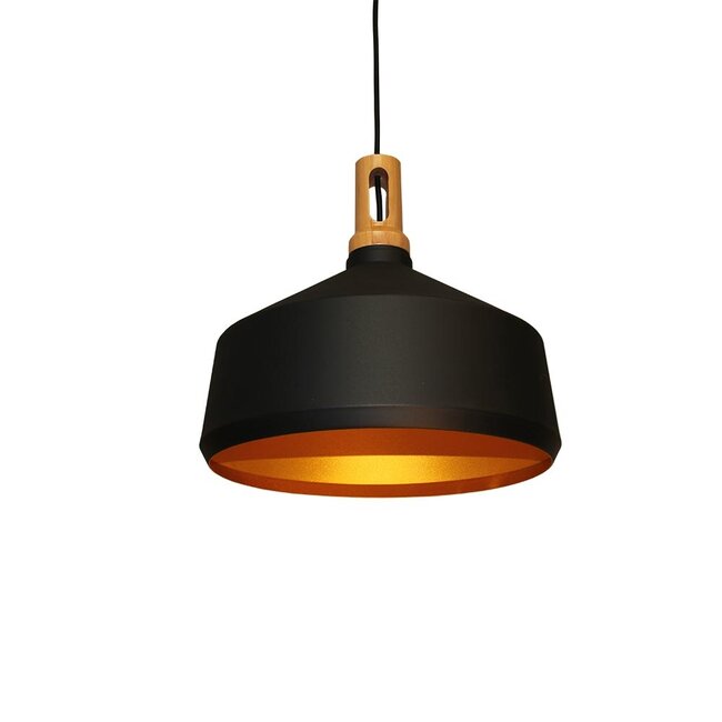 Timba Wide LED Design suspension noir/or