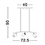 Lampe suspendue POGNO - 72 x 90 cm - noir / or - GU10