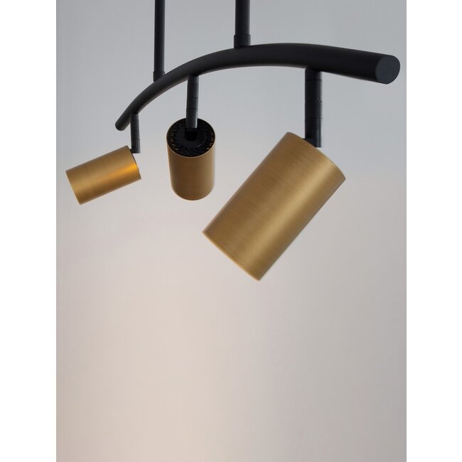 Hanging lamp POGNO - 72 x 90 cm - black / gold - GU10