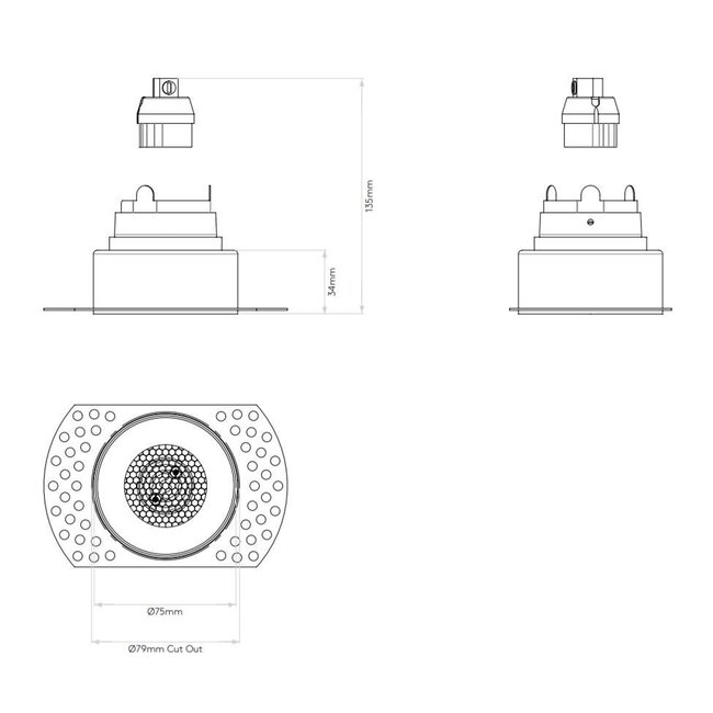 Sans bordure Fixe Blanc mat