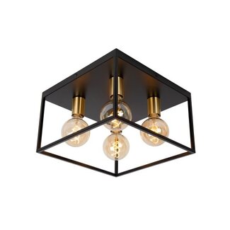 Lucide RUBEN - Ceiling lamp - 4xE27 - Black - 00124/14/30