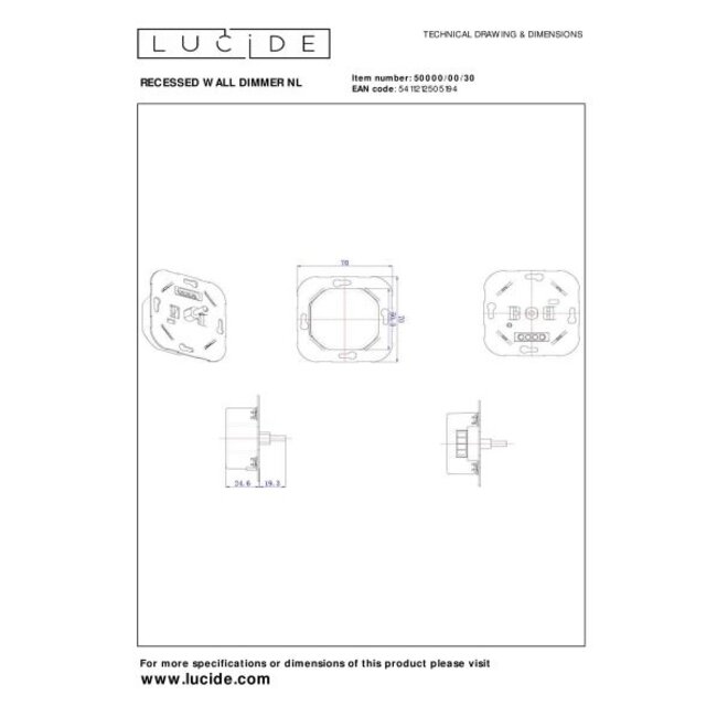 LED dimmer Fase af/aansnijding Zwart 50000/00/30