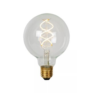 Lucide G95 - Ampoule à filament - Ø 9,5 cm - LED Dim. - E27 - 1x4,9W 2700K - Transparente - 49032/05/60