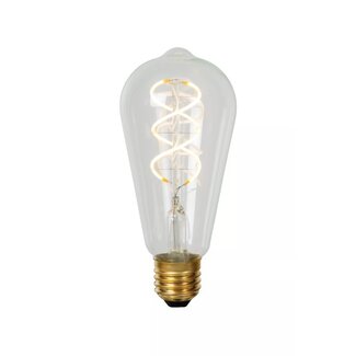 Lucide ST64 - Filament lamp - Ø 6.4 cm - LED Dim. - E27 - 1x4.9W 2700K - Transparent - 49034/05/60