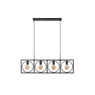 Lucide SUUS - Hanging lamp - 4xE27 - Black - 00427/04/30
