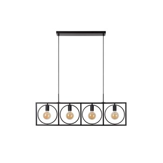 Lucide SUUS - Hanging lamp - 4xE27 - Black - 00427/04/30