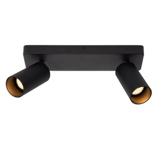 Lucide CLUBS - Ceiling spot - 2xGU10 - Black - 09939/02/30