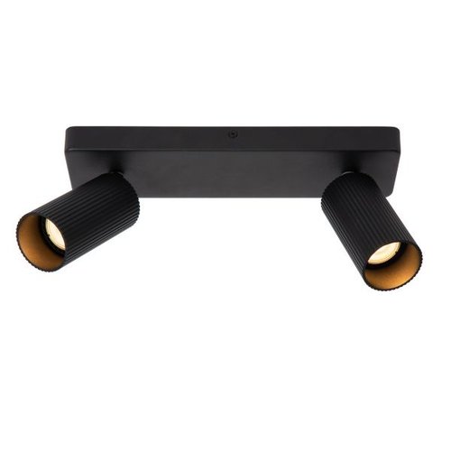 Lucide CLUBS - Plafondspot - 2xGU10 - Zwart - 09939/02/30 Lucide CLUBS - Plafondspot - 2xGU10 - Zwart - 09939/02/30