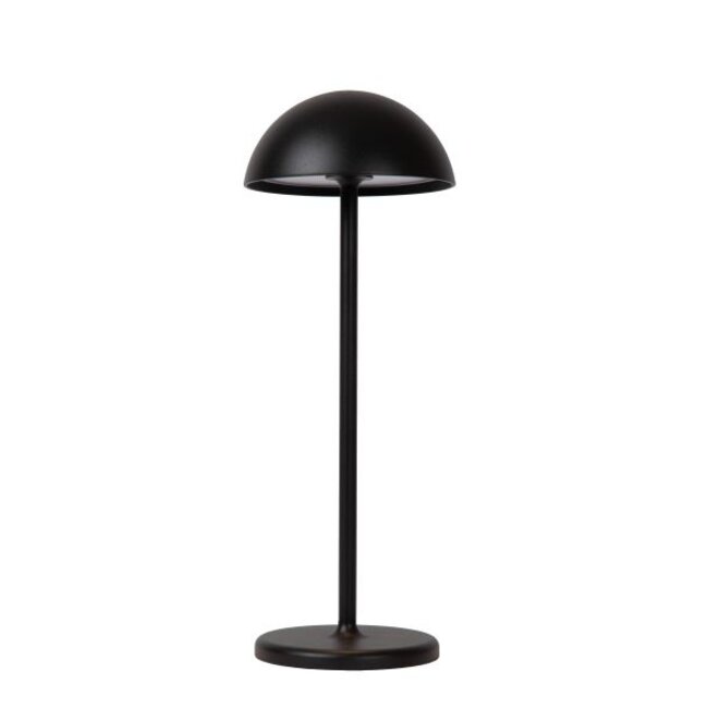 JOY - Oplaadbare Tafellamp Buiten - Accu/Batterij - Ø 12 cm - LED Dimb. - 1x1,5W 3000K - IP54 - Zwart -  15500/02/30