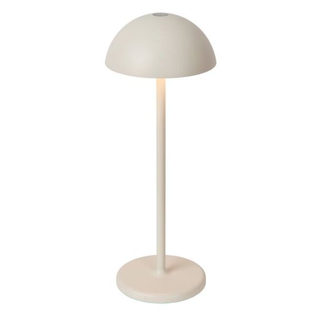 JOY - Lampe de table d'extérieur rechargeable - Fonctionne sur piles - Ø 12 cm - LED à intensité variable - 1 x 1,5 W 3000 K - IP54 - Blanc - 15500/02/31