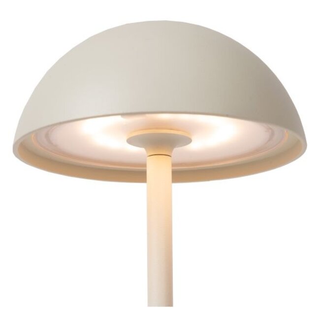 JOY - Lampe de table d'extérieur rechargeable - Batterie - Ø 12 cm - LED à intensité variable - 1 x 1,5 W 3000 K - IP54 - Blanc - 15500/02/31