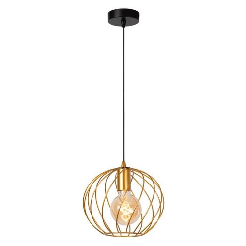 Lucide DANZA - Hanglamp - Ø 25 cm - 1xE27 - Mat Goud / Messing - 21428/25/02 Lucide DANZA - Hanglamp - Ø 25 cm - 1xE27 - Mat Goud / Messing - 21428/25/02