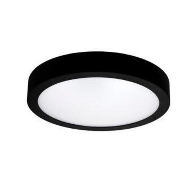 Moon 180 LED opbouwpaneel rond zwart met sensor