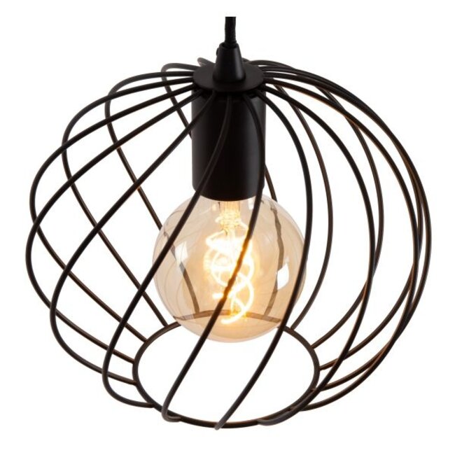 DANZA - Hanging lamp - Ø 25 cm - 1xE27 - Black - 21428/25/30