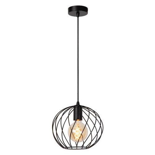 Lucide DANZA - Hanglamp - Ø 25 cm - 1xE27 - Zwart - 21428/25/30 Lucide DANZA - Hanglamp - Ø 25 cm - 1xE27 - Zwart - 21428/25/30
